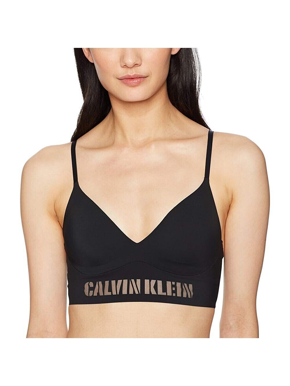 Calvin Klein Womens Laser-Cut-Logo Triangle Bra Size XS